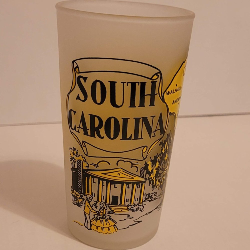 Vintage South Carolina State Souvenir Glass